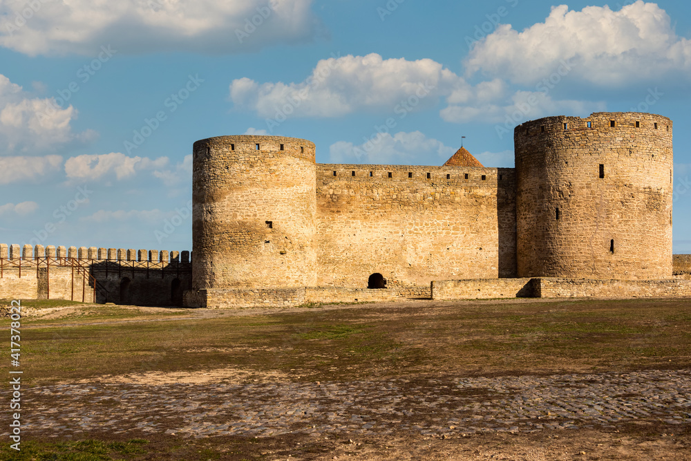 Medieval fortress in Akkerman city.  Akkerman fortress is a historical and architectural monument build in time of Golden Horde in 13 century. Historical heritage from ottoman empire. 