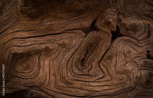 Old wood texture background with natural cracks. Dark brown wood plank is used for background.
