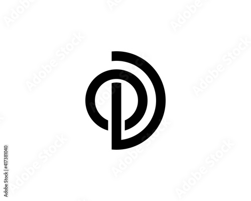 D OD DO letter logo design vector template