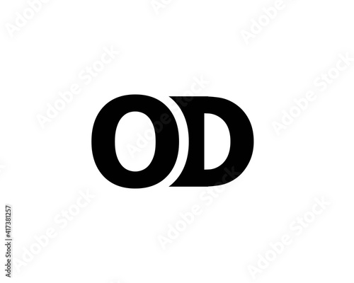 D OD DO letter logo design vector template