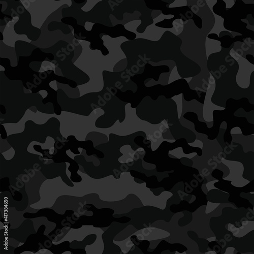 dark military camouflage vector seamless print