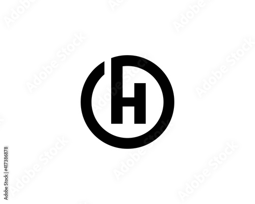 H OH HO letter logo design vector template