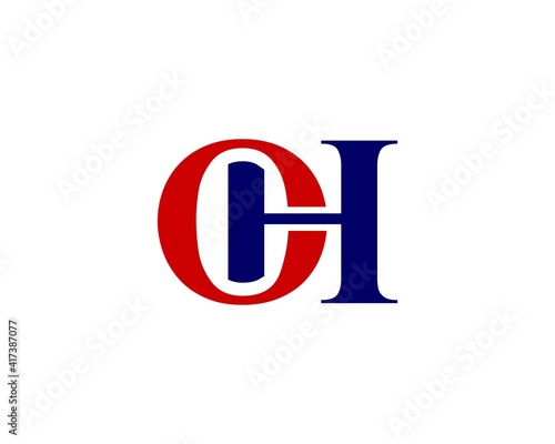 H OH HO letter logo design vector template