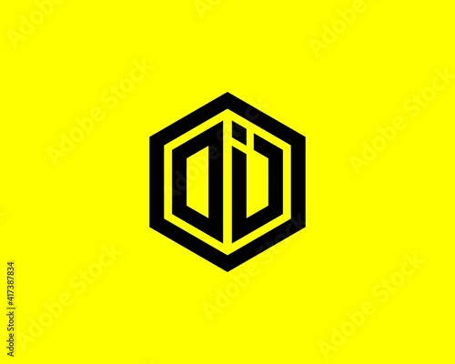 i oi io letter logo design vector template