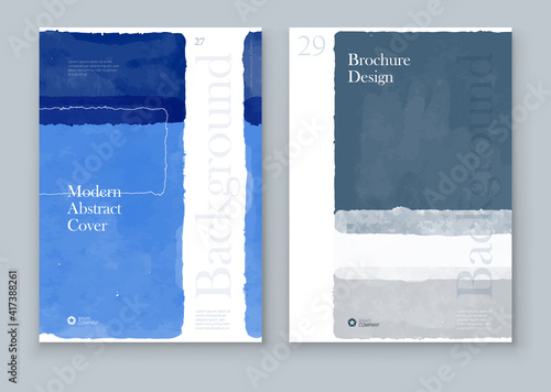 Abstract Hand Painted Illustrations for Wall Decoration, Postcard, Brochure template layout design. Corporate business annual report, catalog, magazine, brochure, flyer mockup