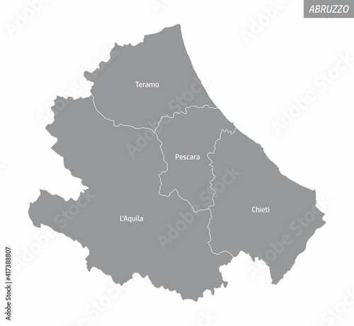 Abruzzo administrative map