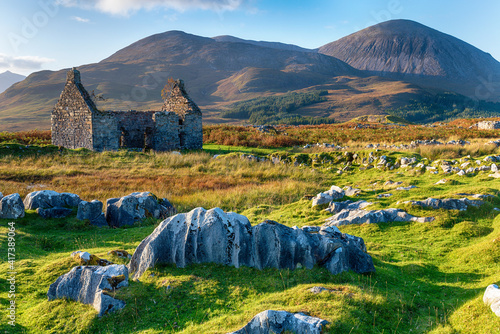 The ruins of the old manse at Kilchrist near Broadford