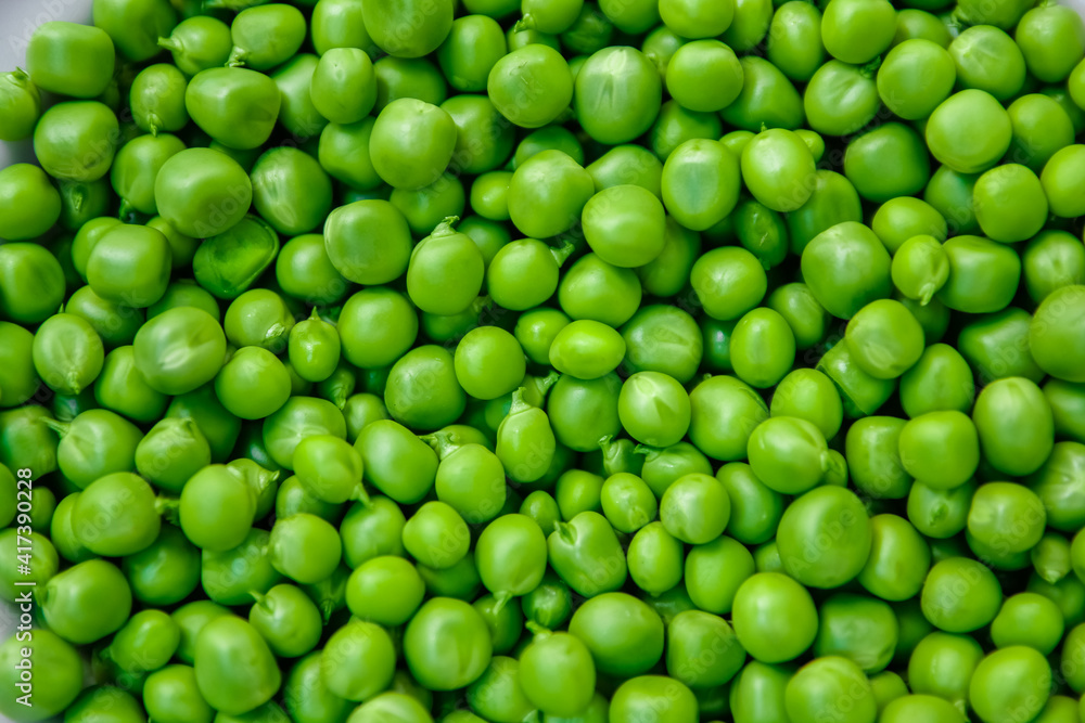 Green peas background