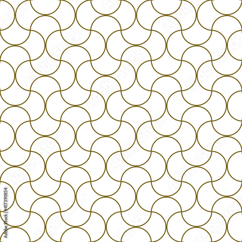 Seamless geometric pattern . White and brown colors.