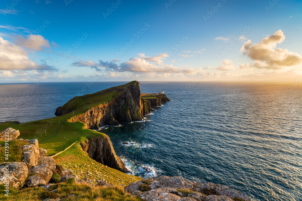 Evening at Neist Point on the Isle of Skye in Scotland