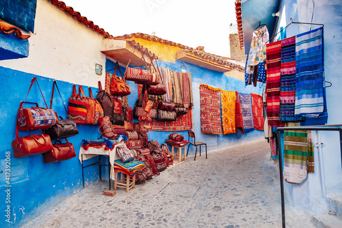 souvenirs on the streets of morocco