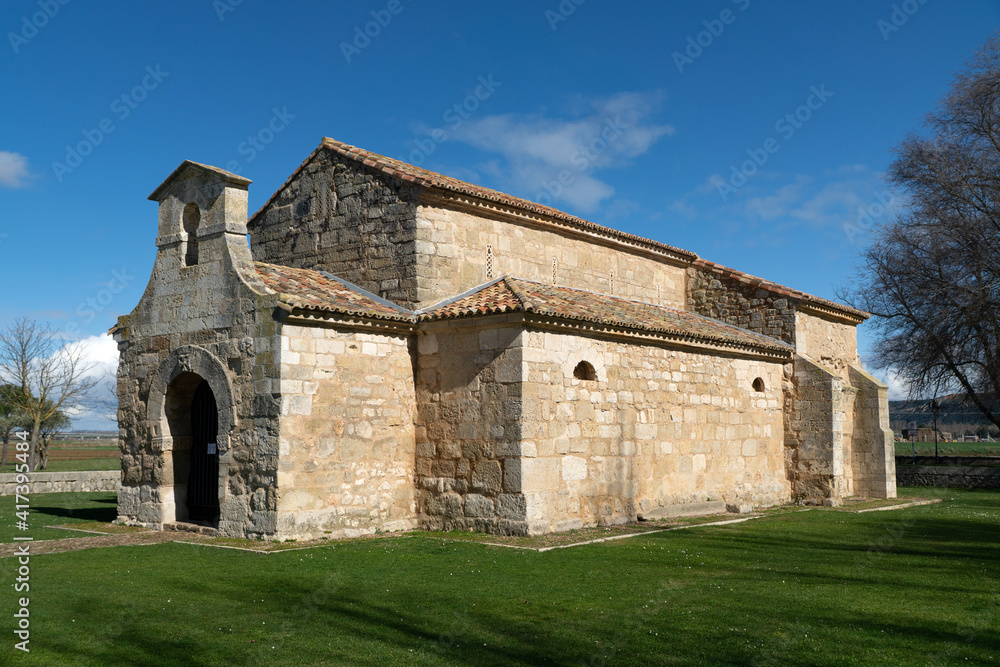 Visigoth church of San Juan Bautista (the oldest church in Spain). Baños de Cerrato, Palencia, Castilla y León, Spain.