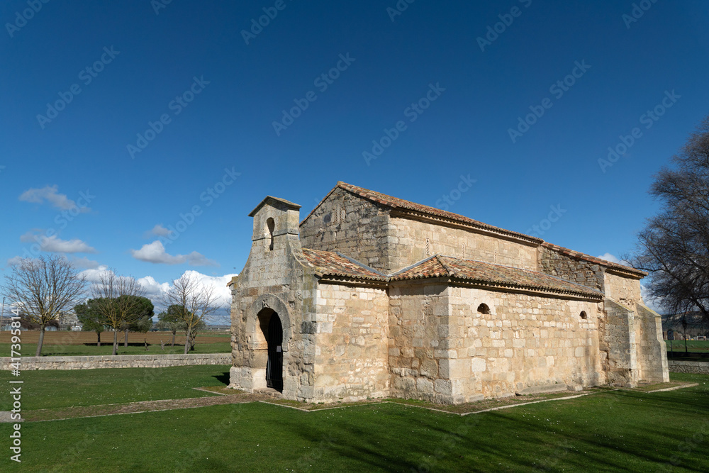 Visigoth church of San Juan Bautista (the oldest church in Spain). Baños de Cerrato, Palencia, Castilla y León, Spain.