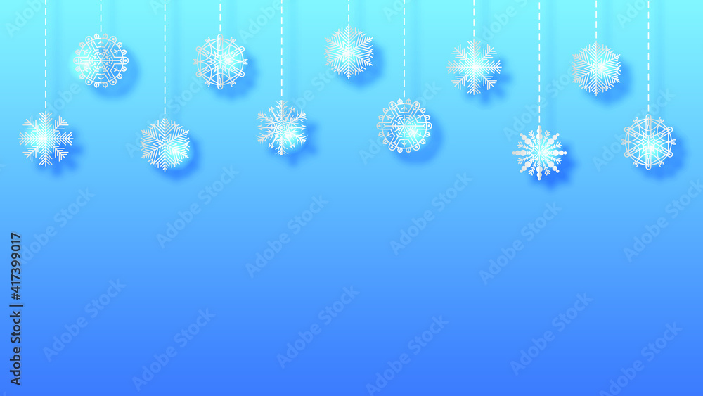 Abstract Background Winter With Snowflakes Shadows Vector Design Style Template Abstract Background Winter With Snowflakes Shadows Vector Design Style Template