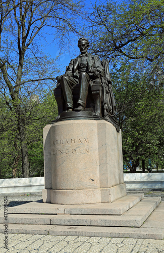 More public art in Chicago's Grant Park downtown is the Lincoln Statue where he is sitting.