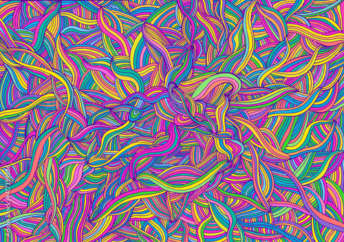 Juicy summer colorful waves background, neon pastel colors