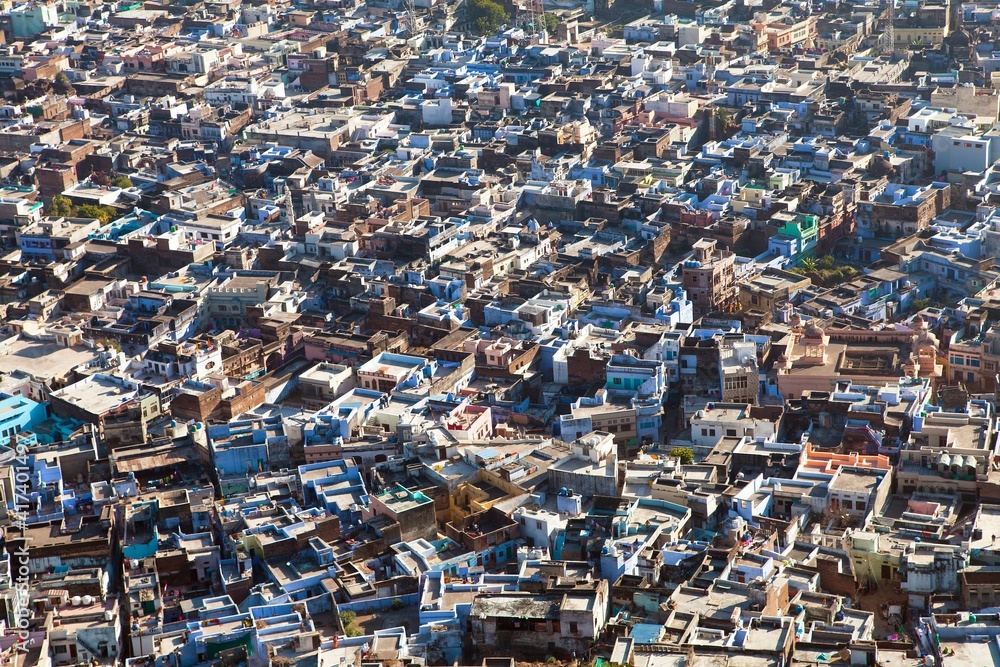 Bundi town panoramic view, Rajasthan, India