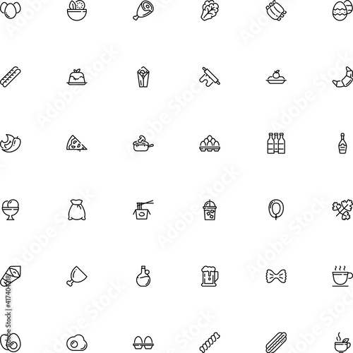 icon vector icon set such as: interface, single, tortilla, dry, kebab, farm, idea, cappuccino, blood sausage, short, juice, grain, strawberry, gastronomy, draught, take away, berry, omelet, plastic