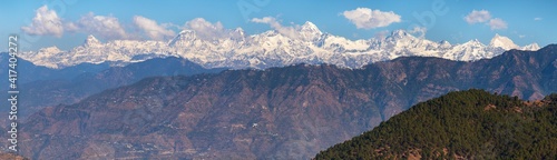 Himalaya, panoramic view of Indian Himalayas