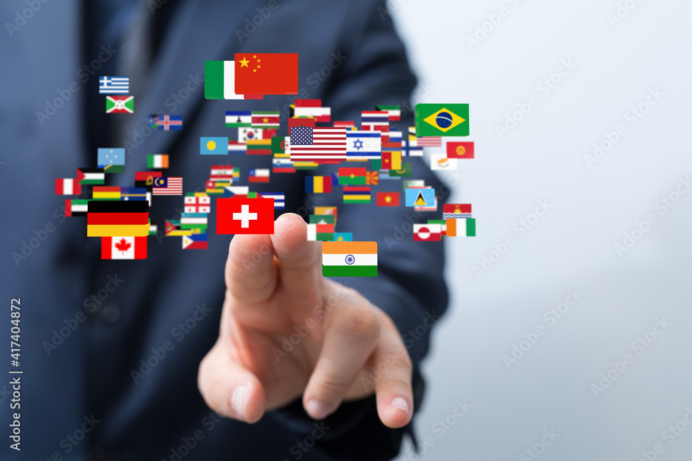 international counties flags - 3D realistic. international counties flags - 3D realistic.