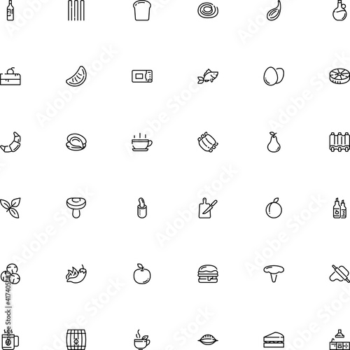 icon vector icon set such as: product, sliced, capers, garganelli, crescent, electrical, display, colour, juice, gas, oil, abstract, grocery, vintage, asian, cannelloni, burger, hotdog, fruits