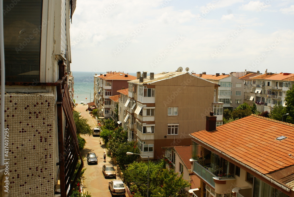 Blick von Balkon in Istanbul