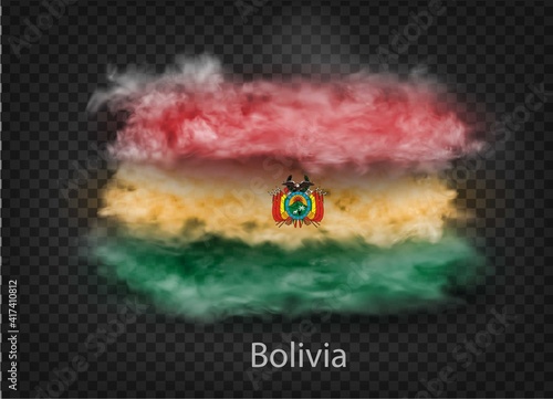 background of flag of smoke and clouds. Vector illustration