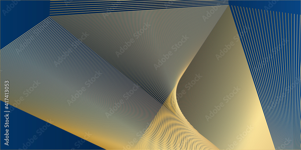 Modern simple gold lines on dark navy blue abstract background. Luxury elegant modern blue gold lines background. Modern simple gold lines on dark navy blue abstract background. Luxury elegant modern blue gold lines background.