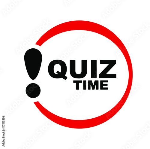 quiz time with cool font	