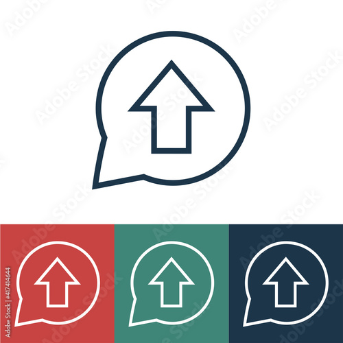 Linear vector icon with outgoing call