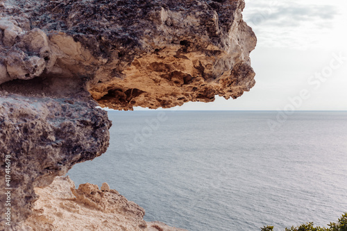 Sandstone cliffs on the Black Sea coast.