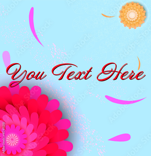 Floral background greeting card