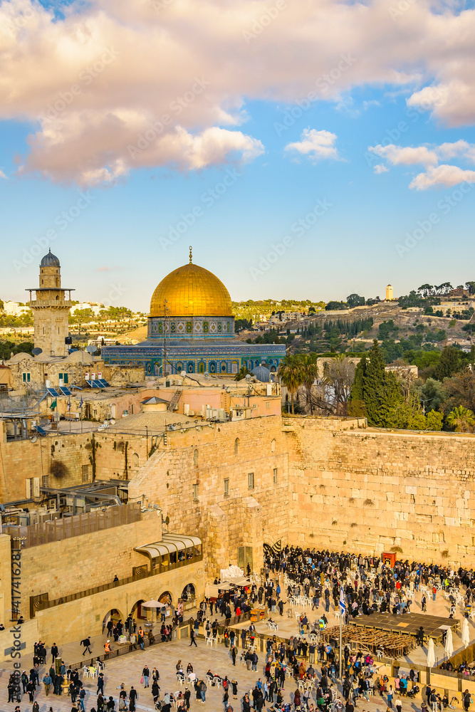 Naklejka premium Temple Mount Aerial View, Jerusalem