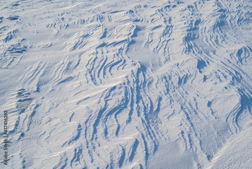 Fototapeta premium Natural abstract background. Snow surface.