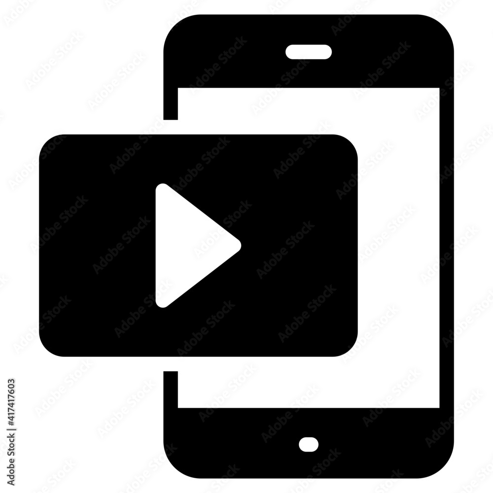 Modern style vector of mobile video streaming Modern style vector of mobile video streaming