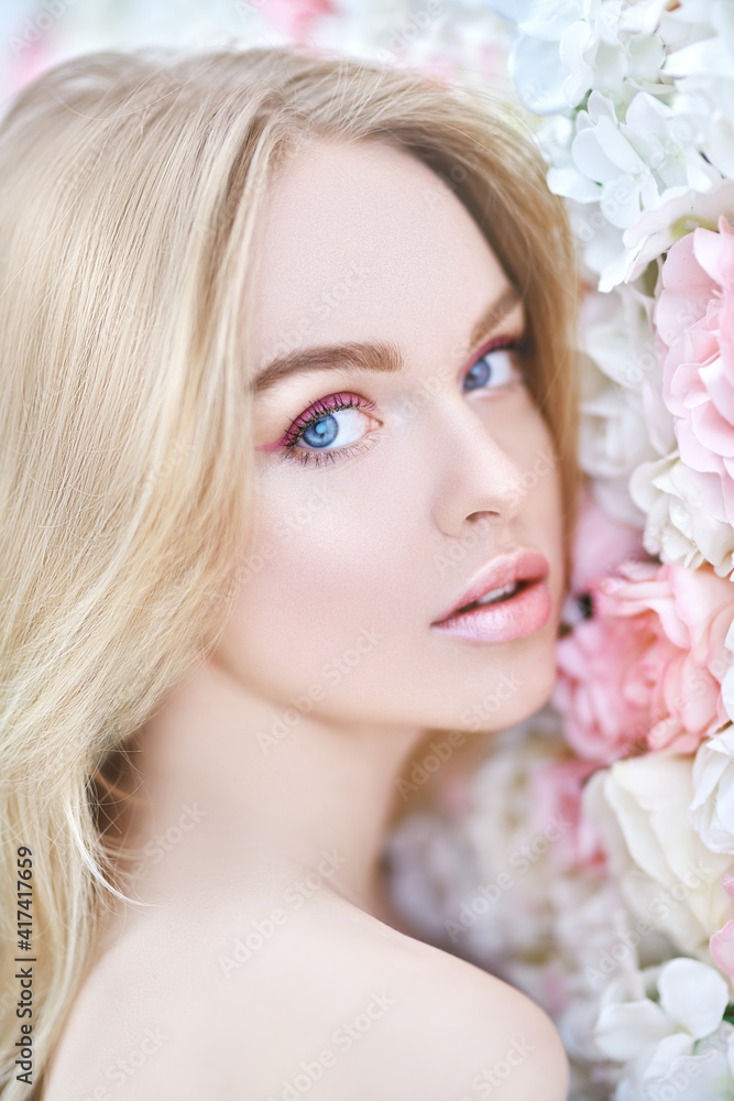 young woman with light makeup