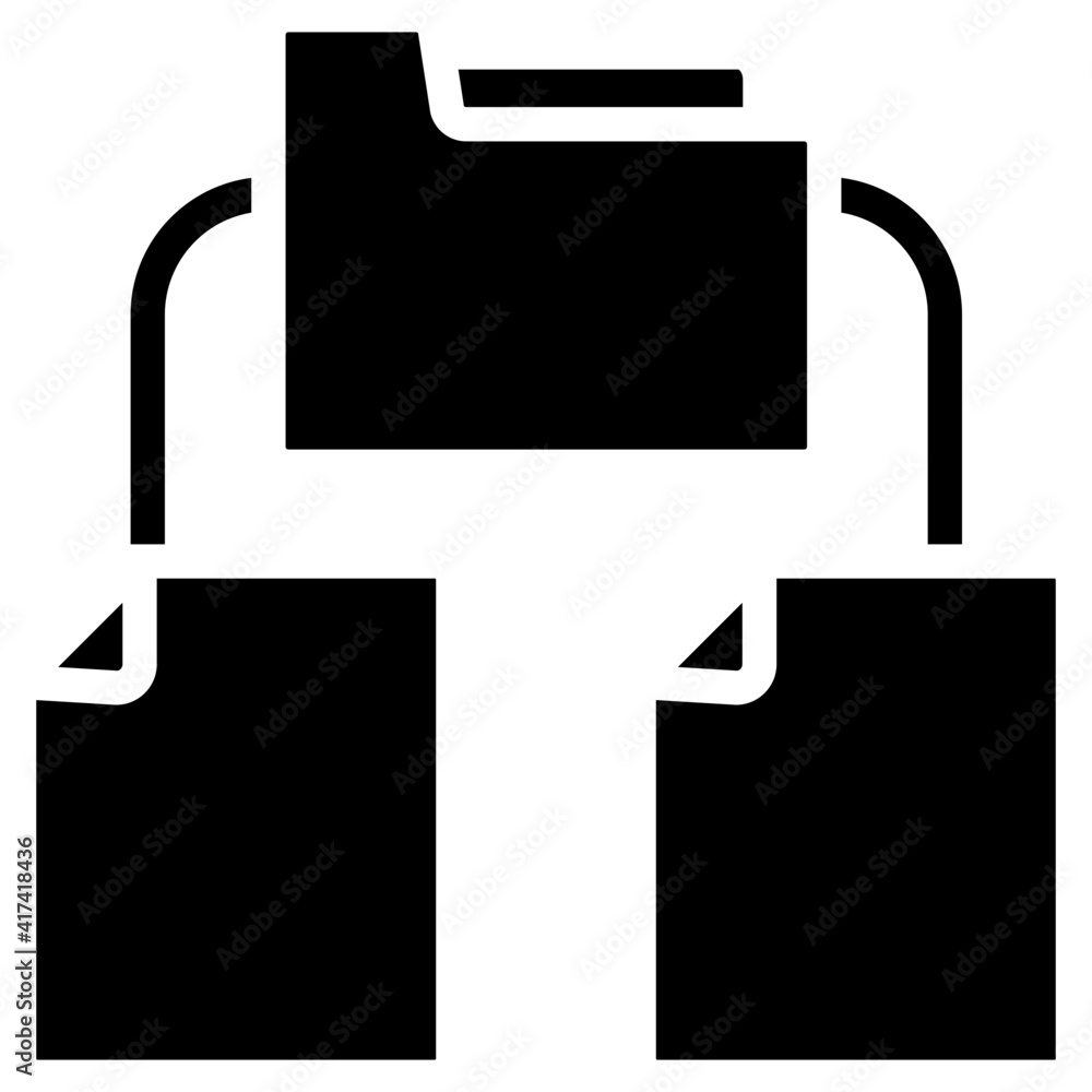 Modern style icon of document network Modern style icon of document network