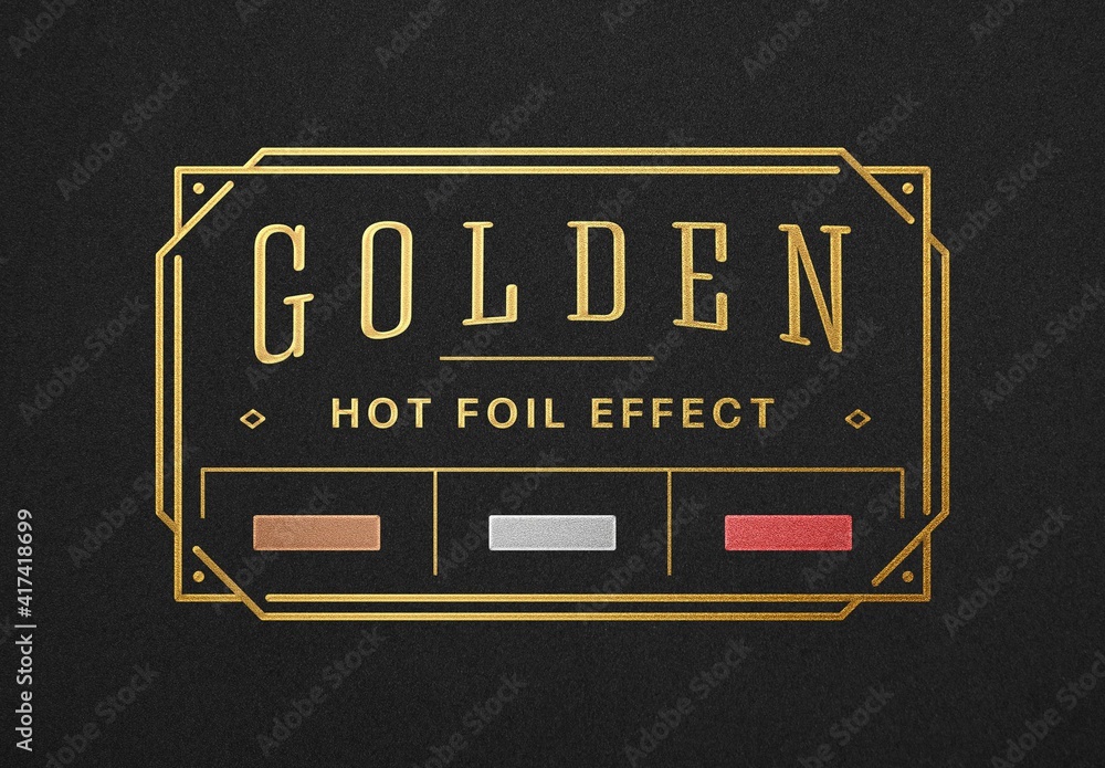 Hot Foil Embossing Logo Mockup Stock Template Adobe Stock