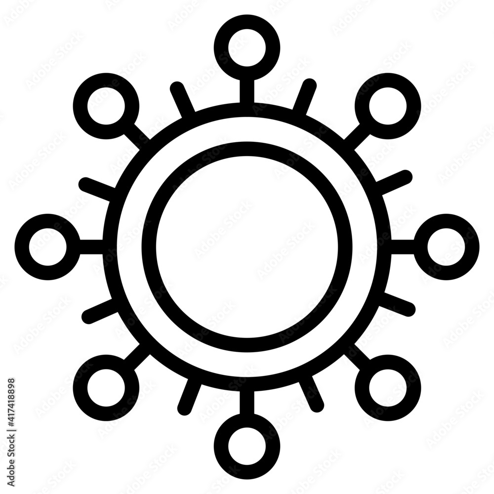 An outer networking connections icon in modern style An outer networking connections icon in modern style