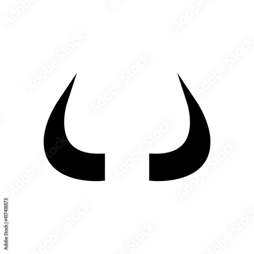 Animal horns icon, logo isolated on white background