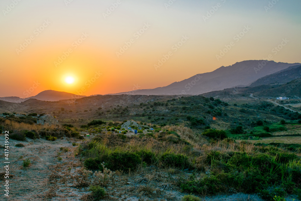 sunrise over the island
Beehive in the fields