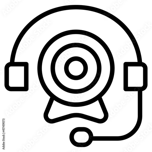 A linear design vector of webcam