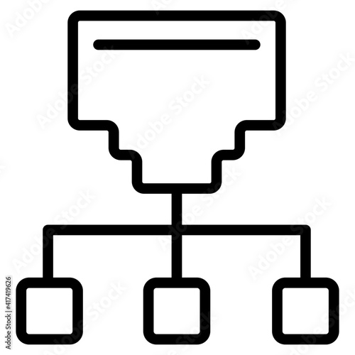 Trendy vector design of ethernet network