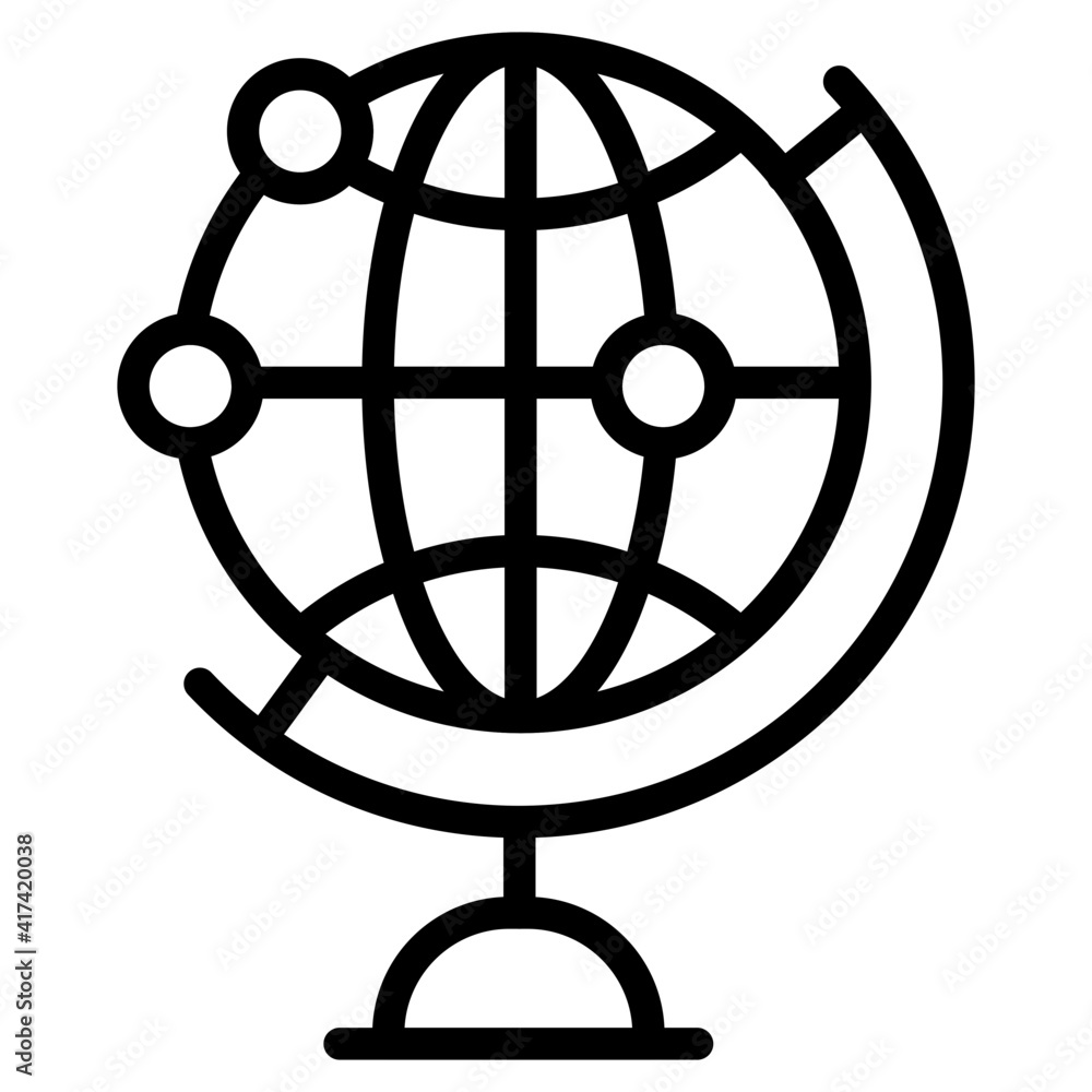 Trendy vector design of table globe Trendy vector design of table globe