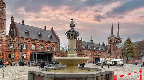 Tableau sur toile Roskilde Main Square