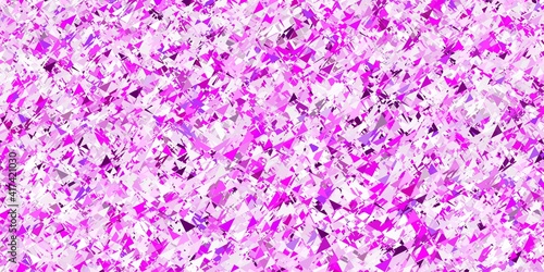 Fototapeta Naklejka Na Ścianę i Meble -  Light purple, pink vector background with triangles.