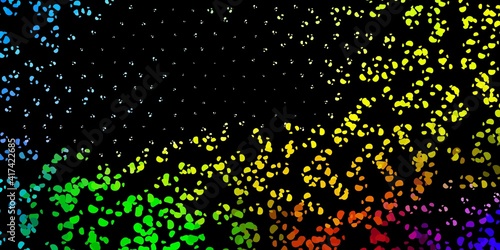 Dark multicolor vector pattern with abstract shapes.