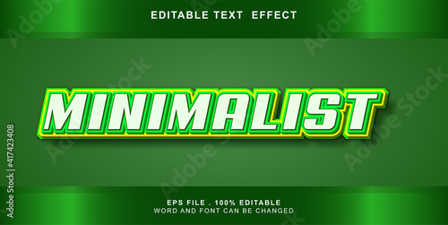 minimalist text effect editable
