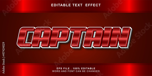 captain text effect editable