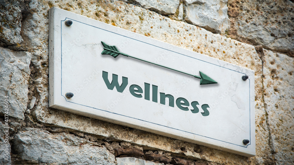Fototapeta premium Street Sign to Wellness